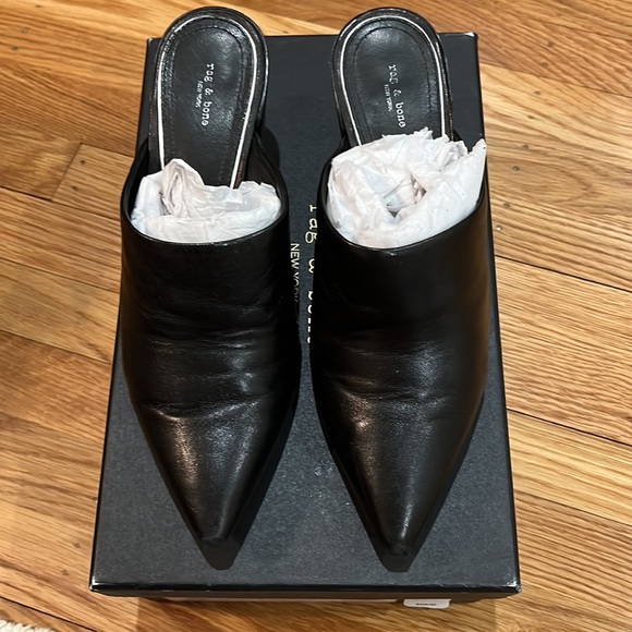 Rag & bone Beha mule black Sz 7.5 - Picture 2 of 5